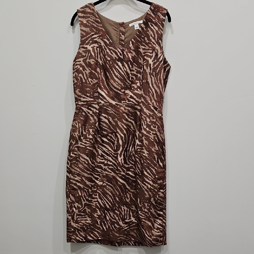 Banana Republic Brown and Beige Sheath Dress